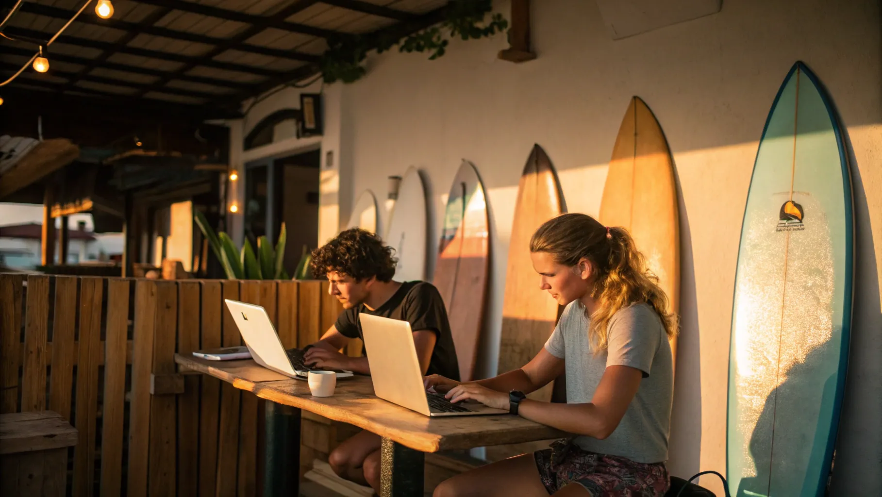 Digitaler Nomade arbeitet mit E-Visum von Bali aus